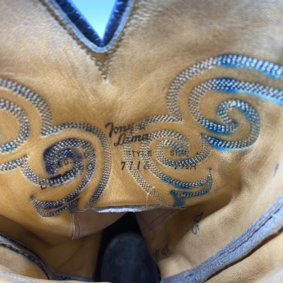 Vintage Rodeo Queen Tony Lama Royal Blue Cowgirl Boots size 7.5 - Picture 7 of 8